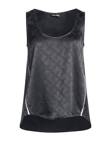 COSTUME NATIONAL Top Black 64% Viscose, 34% Polyester, 2% Elastane