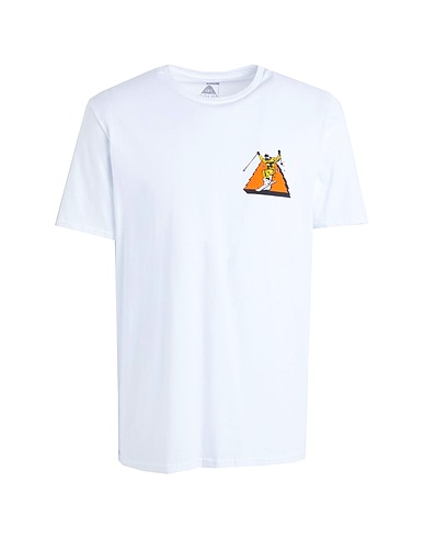 POLER T-shirt Poler Monoski Tee
 Bianco 100% Cotone