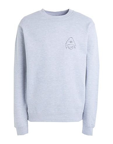 POLER Sweatshirt Poler Scribble Crew
 Light grey 75% Cotton, 25% Polyester