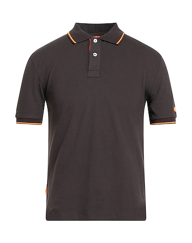 SUNS BOARDS Polo shirt Chocolate brown 95% Cotton, 5% Elastane