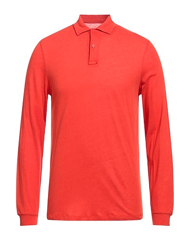MAJESTIC FILATURES Polo shirt Rust 70% Cotton, 30% Cashmere