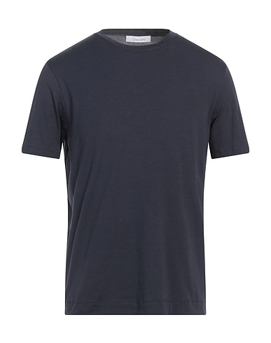 CRUCIANI Basic T-shirt Midnight blue 93% Cotton, 7% Elastane