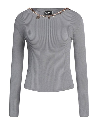 ELISABETTA FRANCHI Sweater Grey 64% Lyocell, 20% Polyamide, 16% Silk, Metal