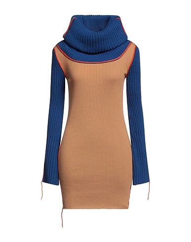 TOD'S Short dress Camel 100% Virgin Wool, Cashmere