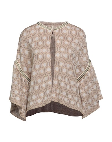 ZAFFA Strickjacke Beige 90% Viskose, 10% Leinen
