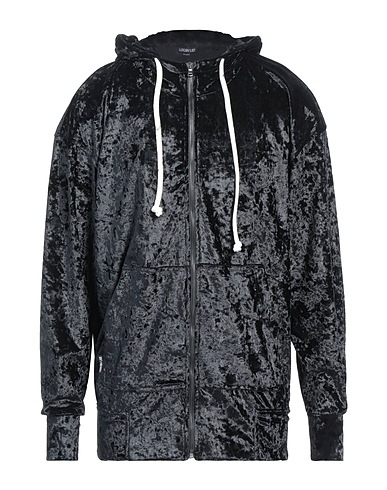 LUXURY LAB Milano Hooded sweatshirt Black 94% Polyester, 6% Elastane