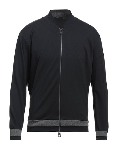 P. LANGELLA Sweatshirt Black 68% Viscose, 27% Nylon, 5% Elastane