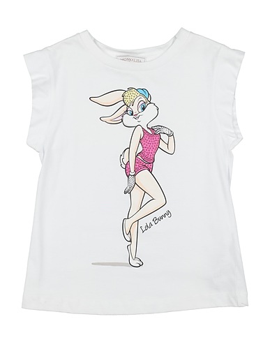 MONNALISA T-shirt White 100% Cotton