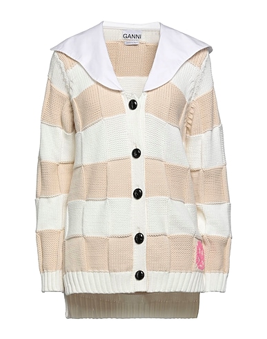 GANNI Cardigan Beige 55% Cotton, 45% Polyamide