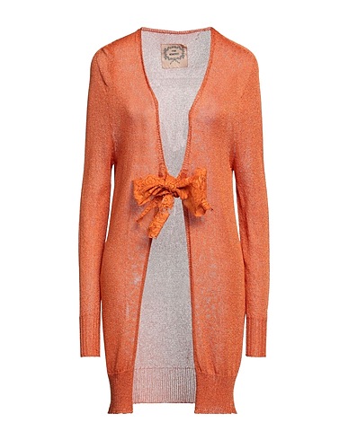 PINK MEMORIES Cardigan Rust 70% Viscose, 15% Polyamide, 15% Metallic fiber, Cotton