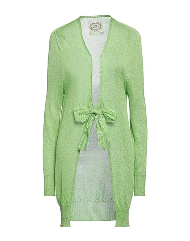 PINK MEMORIES Cardigan Green 70% Viscose, 15% Polyamide, 15% Metallic fiber, Cotton