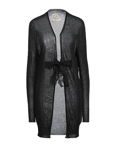 PINK MEMORIES Cardigan Black 70% Viscose, 15% Polyamide, 15% Metallic fiber, Cotton