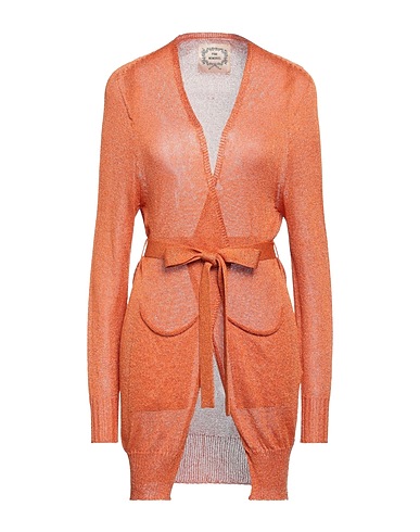 PINK MEMORIES Cardigan Rust 70% Viscose, 15% Polyamide, 15% Metallic fiber