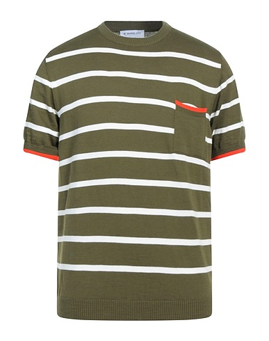 MANUEL RITZ Jumper Military green 51% Cotton, 46% Acrylic, 3% Polyamide