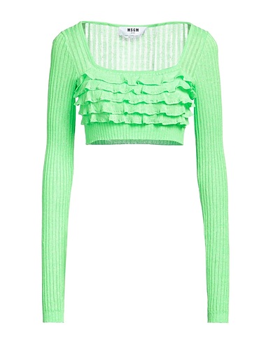 MSGM Pullover Verde lime 69% Lino, 31% Poliestere