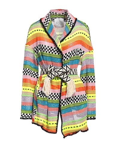 DE' HART Cardigan Lime green 58% Cotton, 34% Polyester, 8% Other Fibres