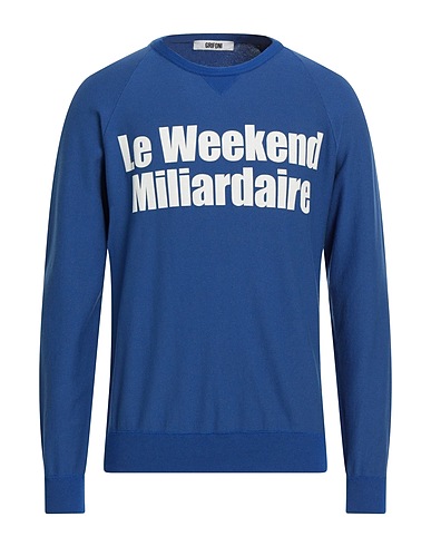 GRIFONI Jumper Blue 85% Cotton, 12% Polyamide, 3% Elastane