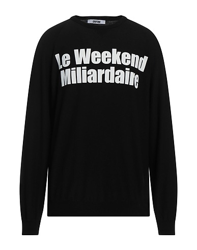 GRIFONI Jumper Black 85% Cotton, 12% Polyamide, 3% Elastane