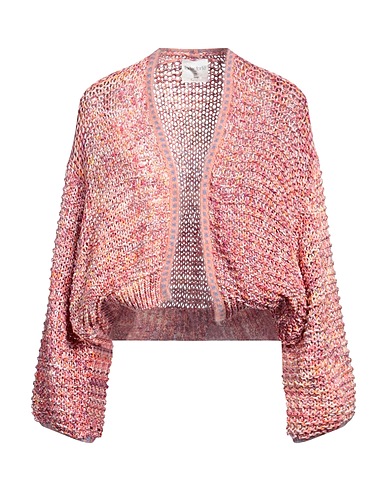 FORTE_FORTE Cardigan Pink 97% Cotton, 3% Other Fibres