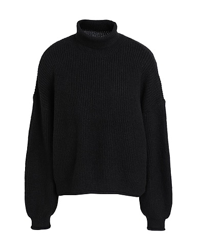 VERO MODA Turtleneck Black 55% Recycled polyester, 24% Polyester, 13% Acrylic, 5% Wool, 3% Elastane