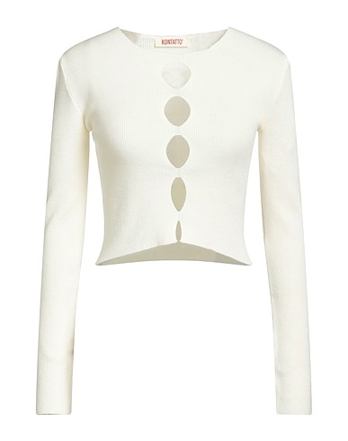 KONTATTO Pullover Cremeweiß 69% Viskose, 29% Acryl, 2% Elastan