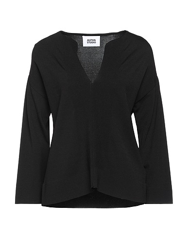 ALPHA STUDIO Jumper Black 65% Viscose, 35% Nylon