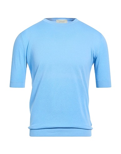 FILIPPO DE LAURENTIIS Jumper Sky blue 100% Cotton