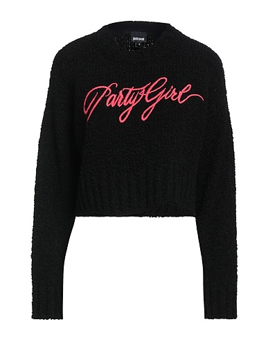 JUST CAVALLI Pullover Nero 43% Poliestere, 38% Viscosa, 19% Cotone, Acrilico