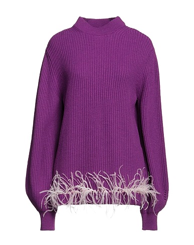 N.O.W. ANDREA ROSATI CASHMERE Rollkragenpullover Violett 30% Wolle, 30% Viskose, 20% Kaschmir, 20% Nylon
