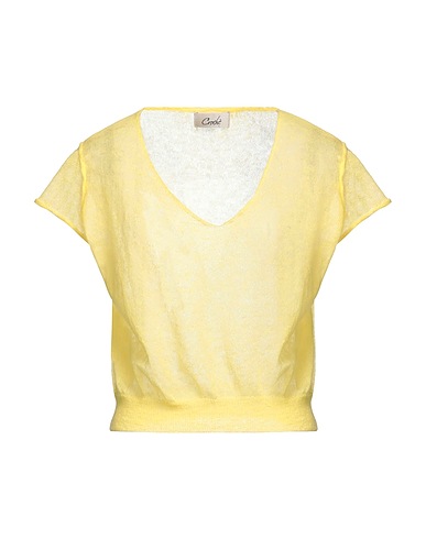 CROCHÈ Jumper Yellow 43% Mohair wool, 40% Polyamide, 17% Wool