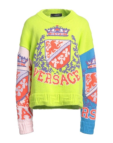 VERSACE Pullover Grün 99% Baumwolle, 1% Andere Fasern