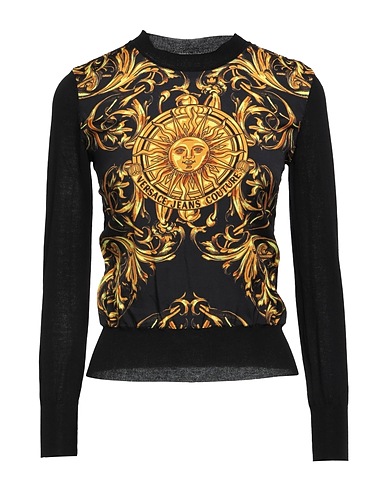 VERSACE JEANS COUTURE Jumper Black 100% Cotton, Viscose