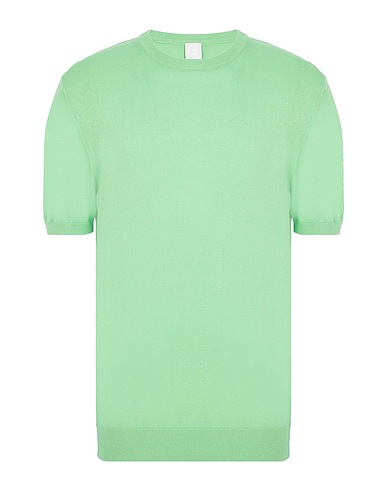 8 by YOOX Jumper ORGANIC-COTTON REGULAR-FIT KNIT T-SHIRT
 Green 100% Organic cotton