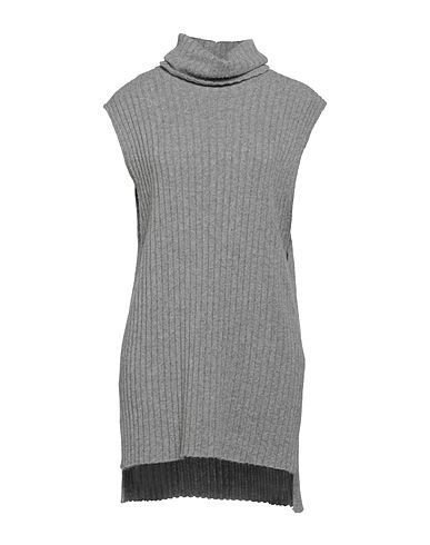N.O.W. ANDREA ROSATI CASHMERE Polo neck Grey 30% Wool, 30% Viscose, 20% Cashmere, 20% Nylon