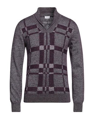 UMBERTO VALLATI Pullover Viola scuro 55% Lana Vergine, 23% Lana Merino, 14% Poliammide, 8% Lana