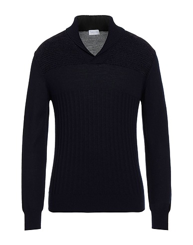 UMBERTO VALLATI Pullover Blu notte 90% Lana Vergine, 8% Fibre tessili, 2% Poliammide