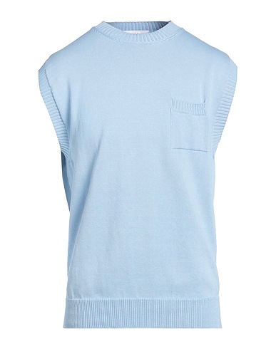 DANIELE FIESOLI Maglia Gilet Celeste 100% Cotone