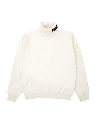 FAY Polo neck White Wool