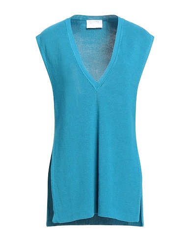 DANIELE FIESOLI Sleeveless sweater Azure 60% Cotton, 40% Modal