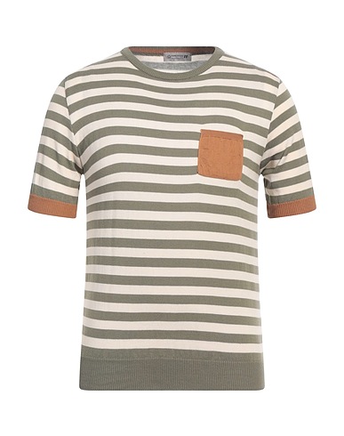 DANIELE ALESSANDRINI HOMME Jumper Military green 100% Cotton