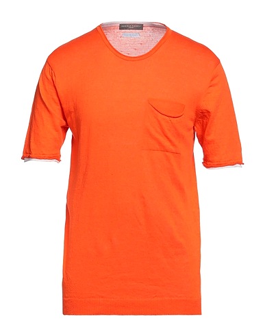 DANIELE FIESOLI Pullover Arancione 73% Lino, 27% Cotone