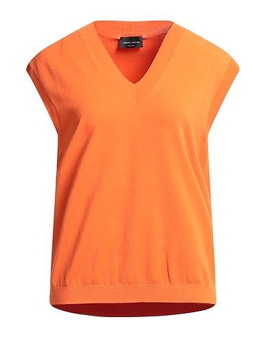 ROBERTO COLLINA Maglia Gilet Arancione 83% Viscosa, 17% Poliestere