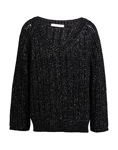 FABIANA FILIPPI Jumper Black 95% Cotton, 5% Polyester