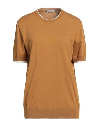 PAOLO PECORA Sweater Camel 100% Cotton