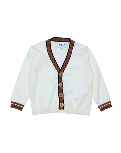 ALETTA Cardigan Avorio 100% Cotone