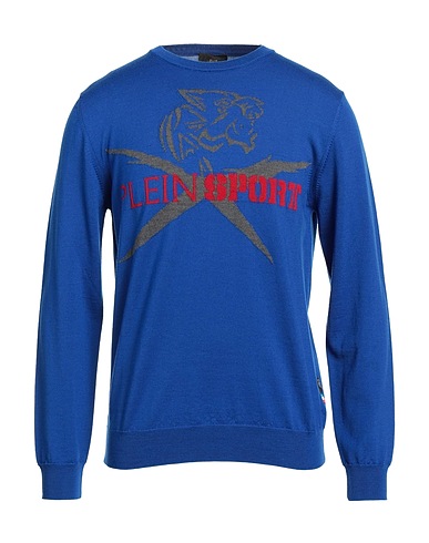 PLEIN SPORT Pullover Blu 100% Lana Merino