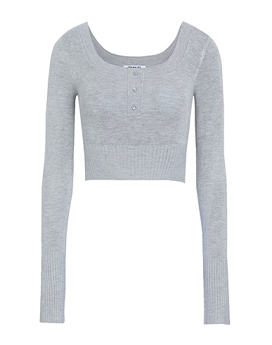 FRANKIES BIKINIS Pullover Claude Knit Top
 Grigio chiaro 80% Viscosa, 20% Nylon