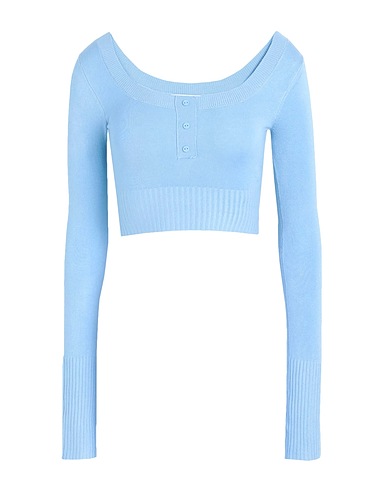 FRANKIES BIKINIS Jumper Claude Knit Top
 Sky blue 80% Viscose, 20% Nylon