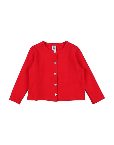 PETIT BATEAU Cardigan Red 97% Cotton, 3% Polyamide