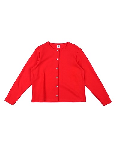 PETIT BATEAU Strickjacke Rot 97% Baumwolle, 3% Polyamid